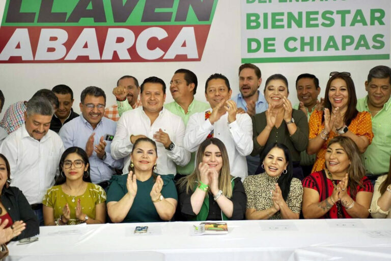 Llaven Abarca da mensaje de año nuevo a estructuras del Partido Verde en Chiapas