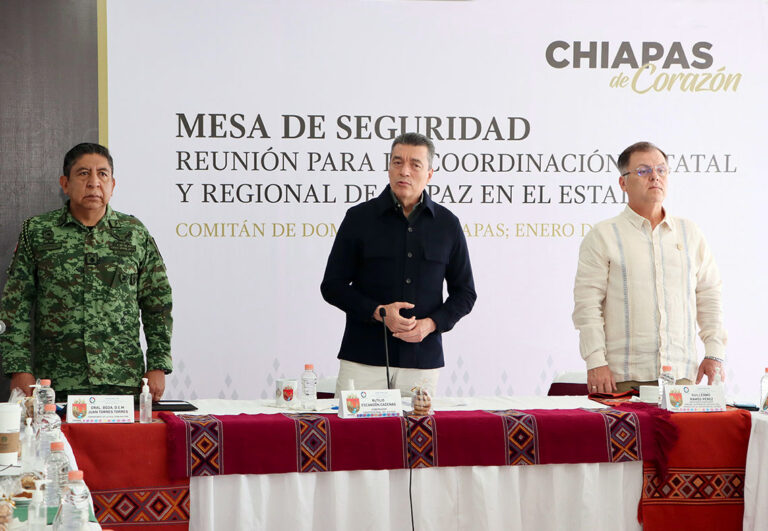 Encabeza Rutilio Escandón Mesa de Coordinación para la Construcción de la Paz y la Seguridad en Comitán