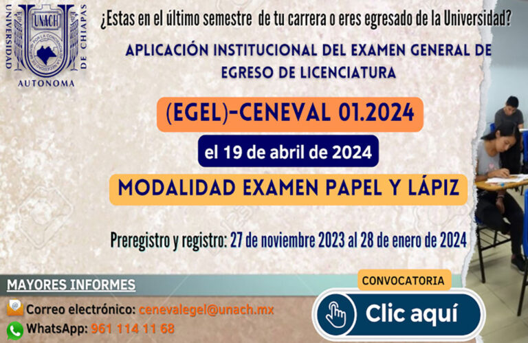 Será UNACH sede del examen Ceneval el próximo 19 de abril