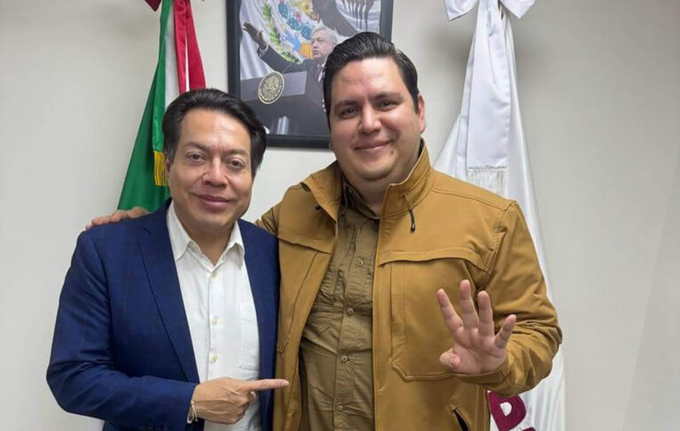 Se reúne Carlos Molina con Mario Delgado, presidente nacional de Morena