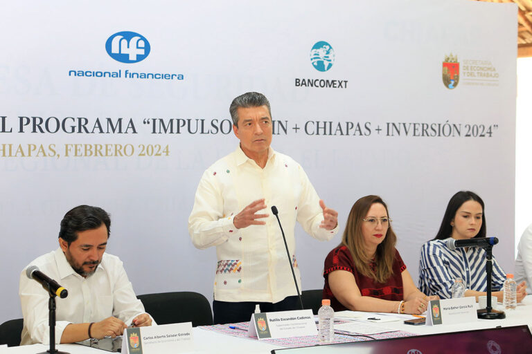 Encabeza Rutilio Escandón lanzamiento del programa Impulso Nafin + Chiapas + Inversión 2024