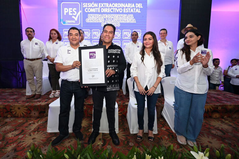 PES inviste como su candidato al gobierno de Chiapas a ERA