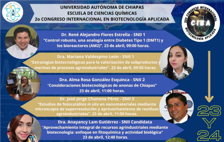 Convoca UNACH a participar en el Congreso Internacional en Biotecnología Aplicada