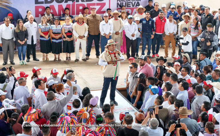 Chanal recibe con júbilo y algarabía a Eduardo Ramírez