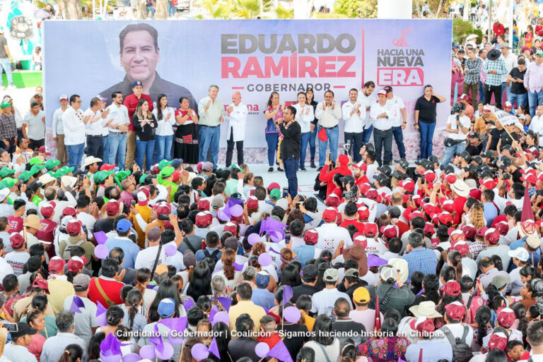 En Ixtapa y Pueblo Nuevo Solistahuacán, miles respaldan a Eduardo Ramírez