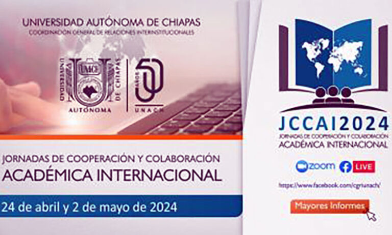 Invita UNACH a participar en Jornadas de Cooperación y Colaboración Académica Internacional
