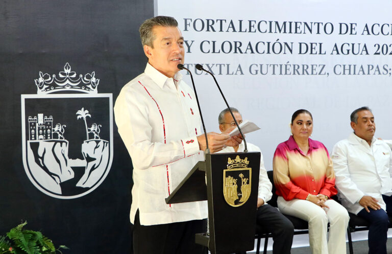 Gobernador Rutilio Escandón fortalece las acciones del Programa de Desinfección y Cloración de la Red de Agua
