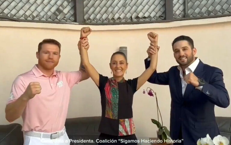 Yo sé que va a ganar usted: Canelo Álvarez muestra su respaldo a Claudia Sheinbaum