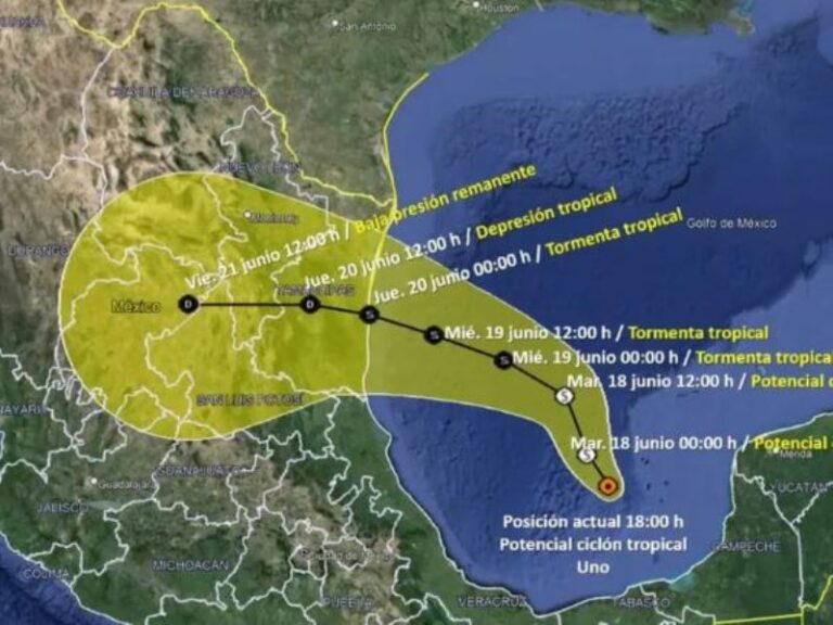 Clima México hoy 18 de junio de 2024: Se esperan fuertes lluvias por ciclón tropical