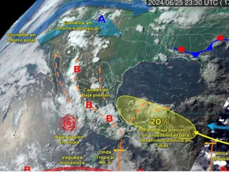 Clima México hoy 26 de junio de 2024: Se esperan lluvias fuertes