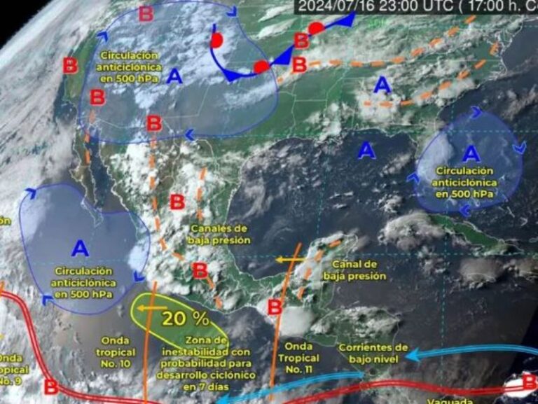 Clima México hoy 17 de julio de 2024: Se esperan lluvias y granizo