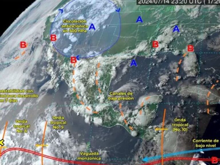 Clima México hoy 15 de julio de 2024: Onda tropical 10 provocará más lluvias