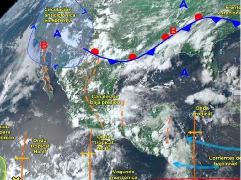 Clima México hoy 22 de julio de 2024: Continuarán lluvias por monzón y ondas tropicales
