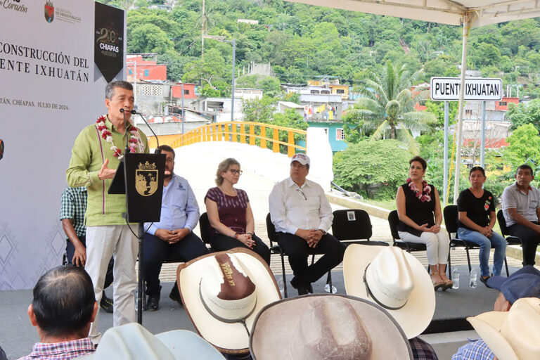 Destaca Rutilio Escandón inversión estatal de 350 mdp en beneficio de Ixhuatán