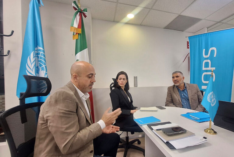 Analiza Ángel Torres proyectos de movilidad en oficinas de la ONU en Ciudad de México