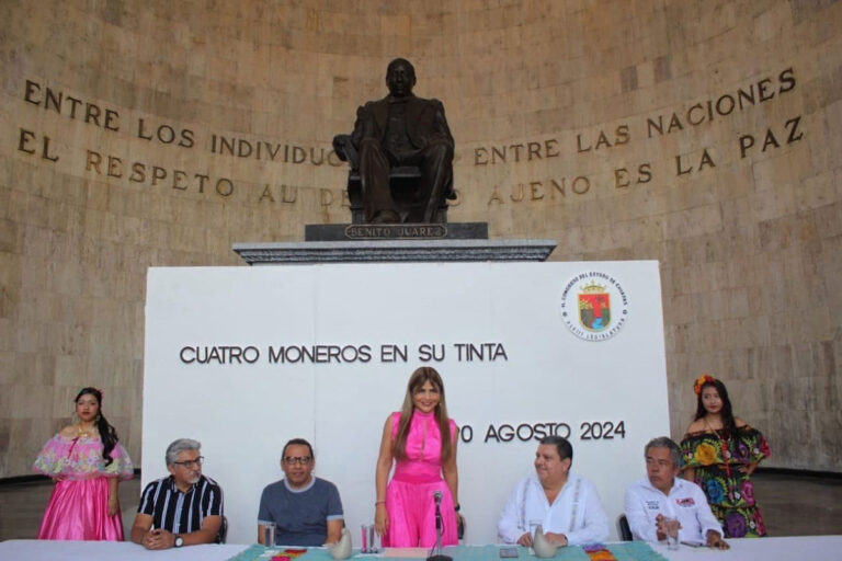 Inaugura Rocío Cervantes exposición ‘Cuatro moneros en su tinta’