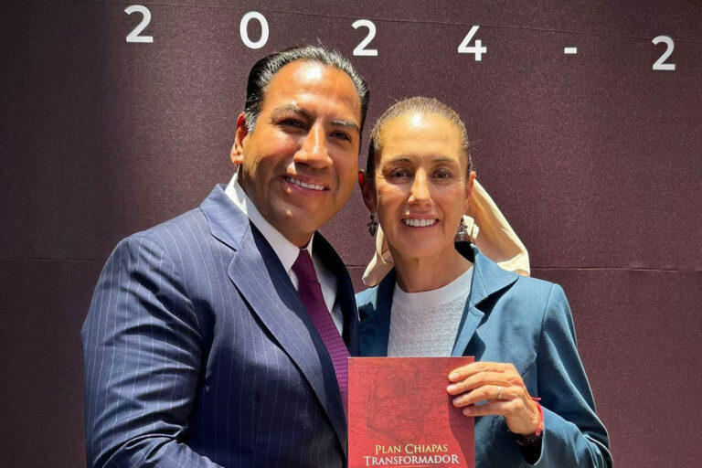 Claudia Sheinbaum y Eduardo Ramírez generarán polo de desarrollo en la frontera sur