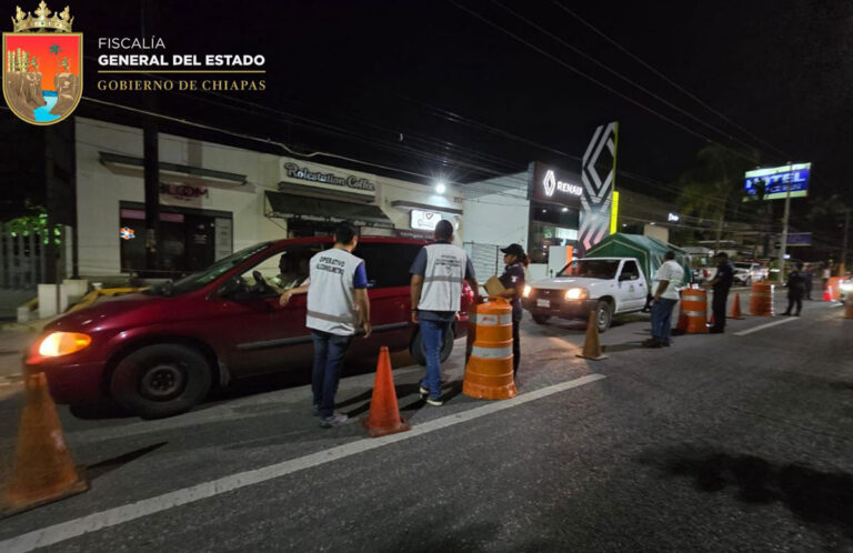 FGE ha aplicado más de 58 mil pruebas de alcoholimetría en lo que va de 2024