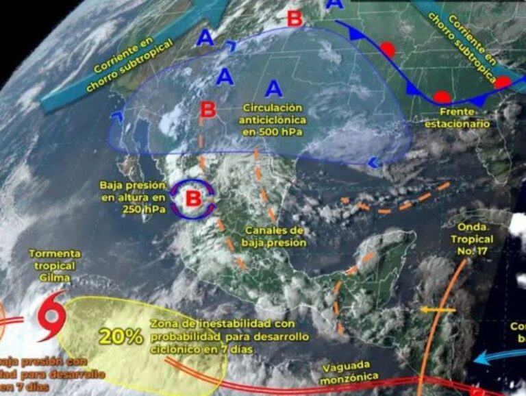Clima México hoy 20 de agosto de 2024: Seguirán las lluvias en gran parte del país