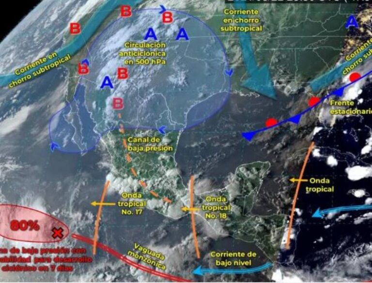 Clima México hoy 23 de agosto de 2024: Continuarán las lluvias fuertes
