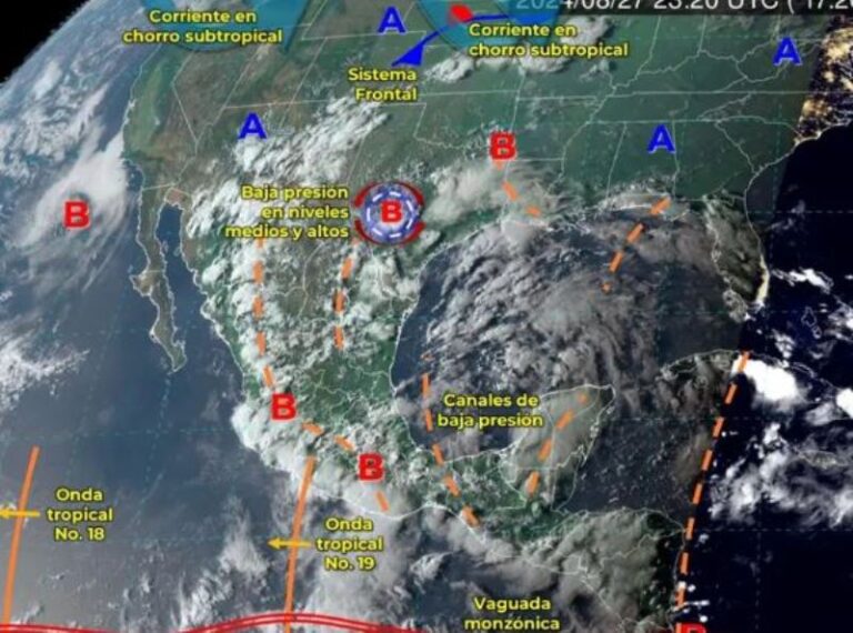 Clima México hoy 28 de agosto de 2024: Onda tropical y monzón provocarán lluvias