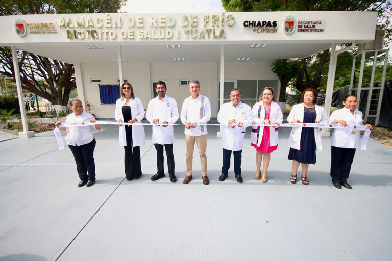 Inaugura Rutilio Escandón Almacén de Red de Frío del Distrito de Salud I Tuxtla Gutiérrez