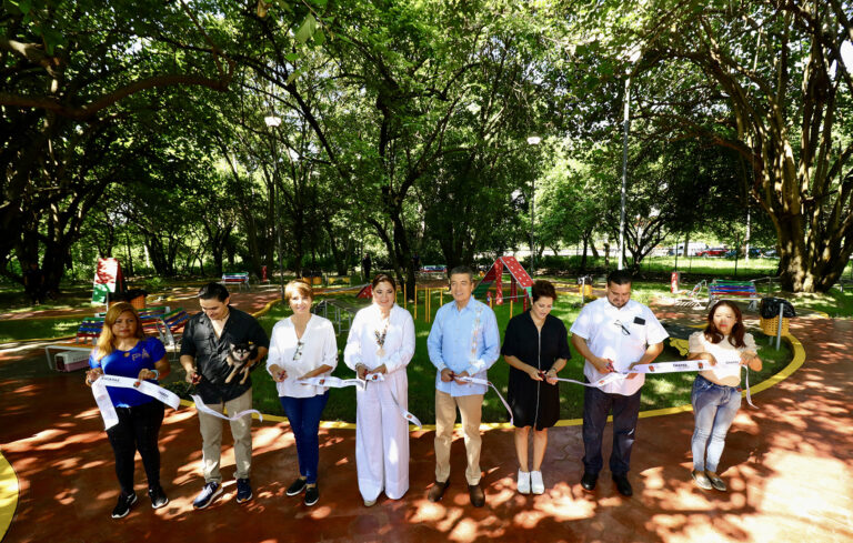 En Tapachula, Rutilio Escandón inaugura área de esparcimiento canino del Parque Ecológico
