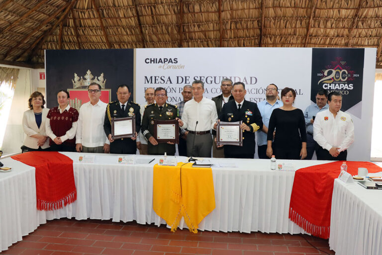 Reconoce Rutilio Escandón colaboración de Sedena, Semar y Guardia Nacional a favor de la seguridad de Chiapas