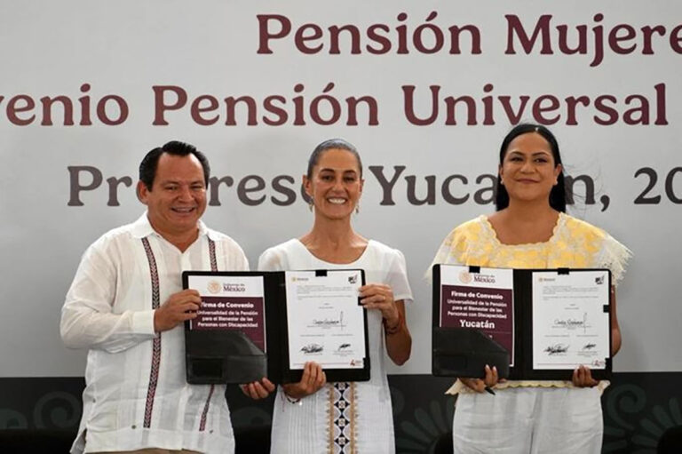 Pensión para personas con discapacidad ya es un hecho en Yucatán: Presidenta Claudia Sheinbaum