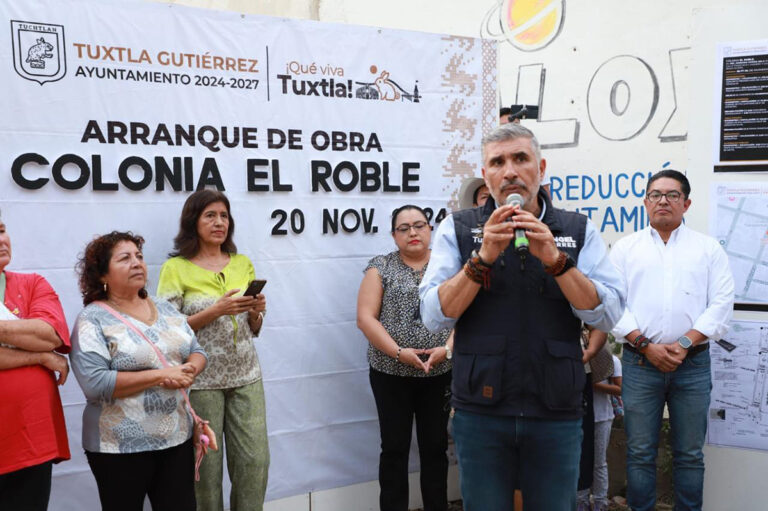 La justicia social llega a El Roble, con la pavimentación de calles: Ángel Torres