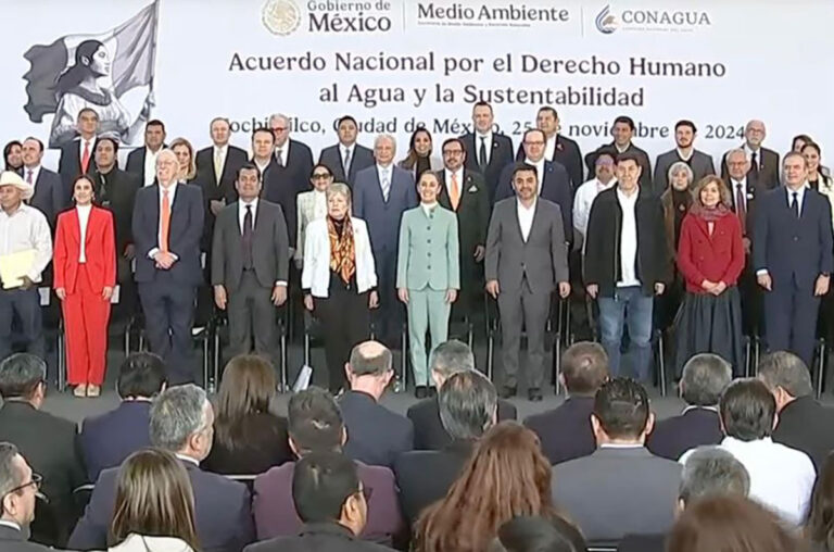 ERA acompaña a Claudia Sheinbaum en la firma del Acuerdo Nacional por el Derecho Humano al Agua