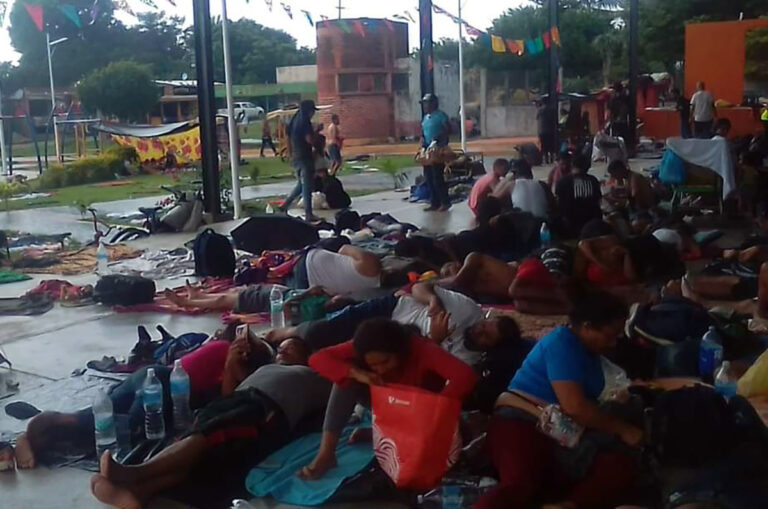 Migrantes llegan a Pijijiapan