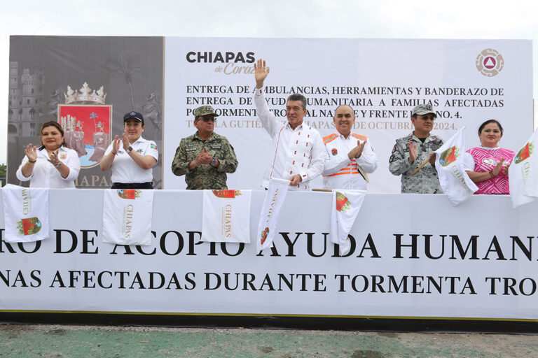 Rutilio Escandón da banderazo a la entrega de ayuda humanitaria a población afectada por lluvias