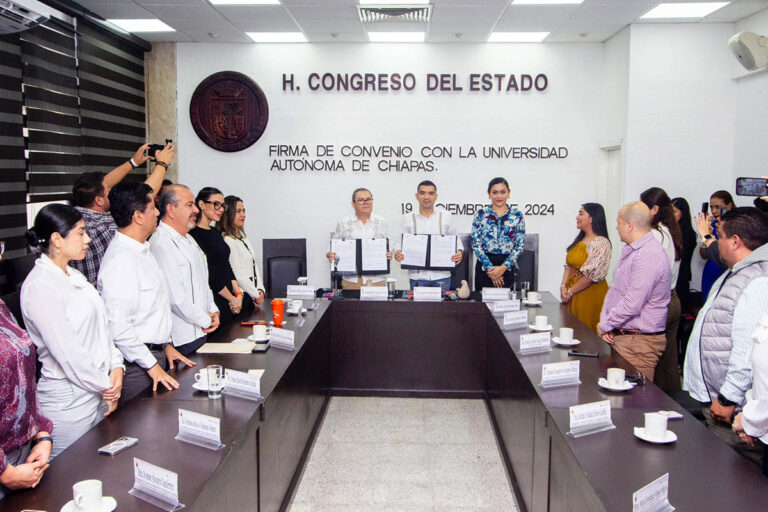 Congreso y UNACH firman convenio en materia de capacitación y profesionalización