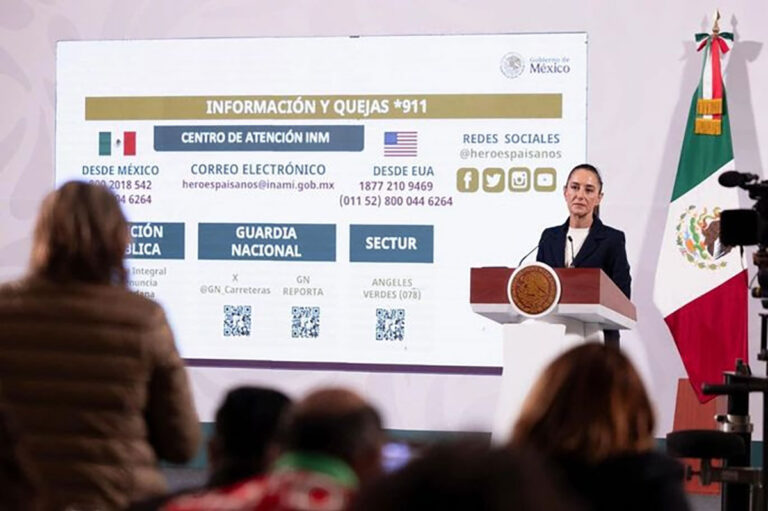 Claudia Sheinbaum presenta operativo bienvenidas heroínas y héroes paisanos