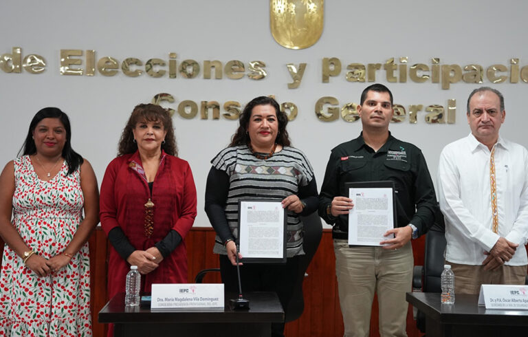 SSP e IEPC firman convenio de colaboración para garantizar la paz en las elecciones de Oxchuc