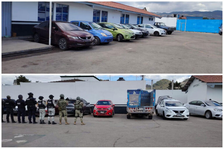 Aseguran 24 vehículos; 21 de ellos tienen reporte de robo