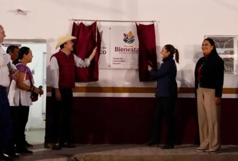 Sheinbaum y Montiel visitan tienda de Bienestar en Durango