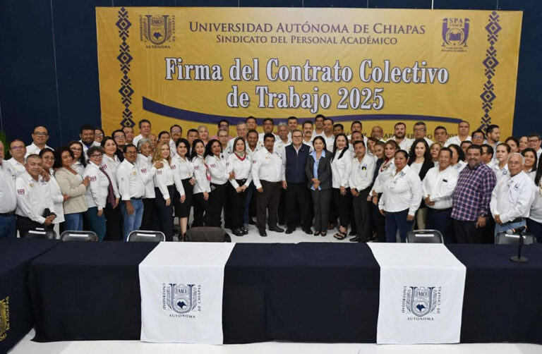 Firman UNACH y Sindicato del Personal Académico el Contrato Colectivo de Trabajo