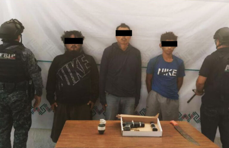 FGE y SSP detienen en flagrancia a tres personas por el presunto delito de homicidio en grado de tentativa