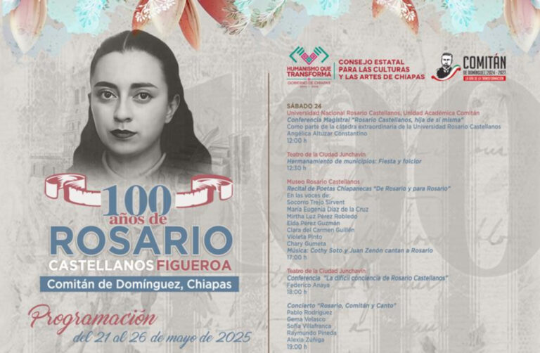 Coneculta y Ayuntamiento de Comitán conmemorarán el centenario del natalicio de Rosario Castellanos