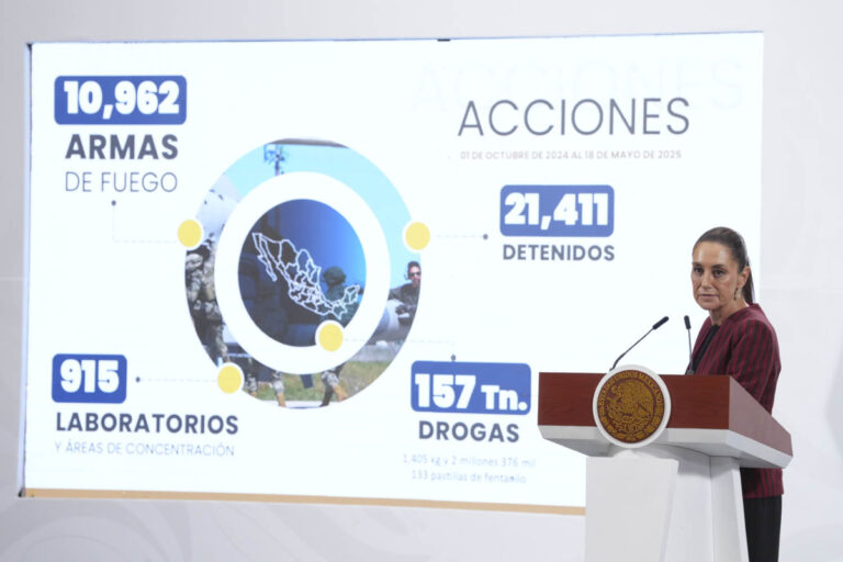 Se han incautado casi 11 mil armas, 157 toneladas de droga, destruido 915 laboratorios y detenido a 21 mil 411 personas: CSP