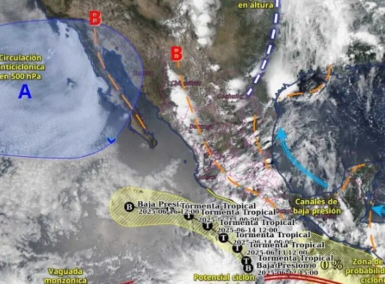 Clima en México este 13 de junio de 2025: Se esperan más lluvias por ciclón tropical