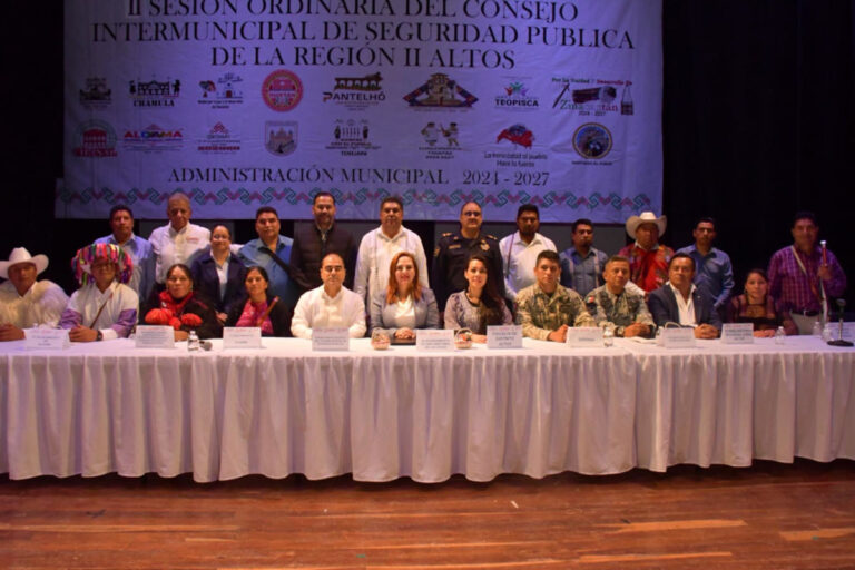 Fortalecen coordinación en seguridad pública en la Región II Altos de Chiapas