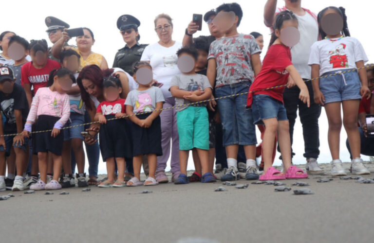 SSP lleva niños y adolescentes del DIF Chiapas a Tortuguero de Tonalá