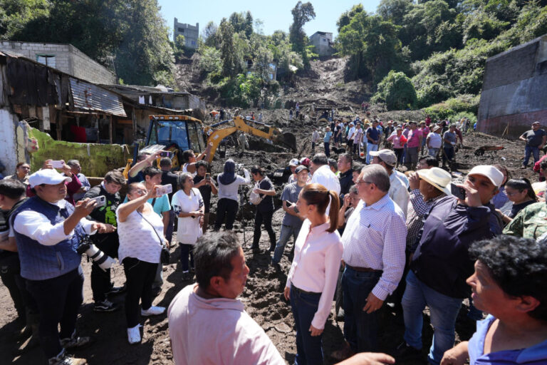 Presidenta visita a damnificados por las lluvias en Puebla, Veracruz e Hidalgo