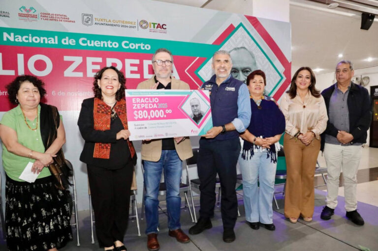 Coneculta entrega el Premio Nacional de Cuento Corto Eraclio Zepeda 2025