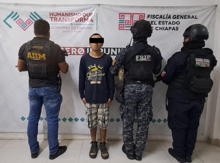 Vía reclusión, FGE y SSP aprehenden a presunto responsable de homicidio calificado
