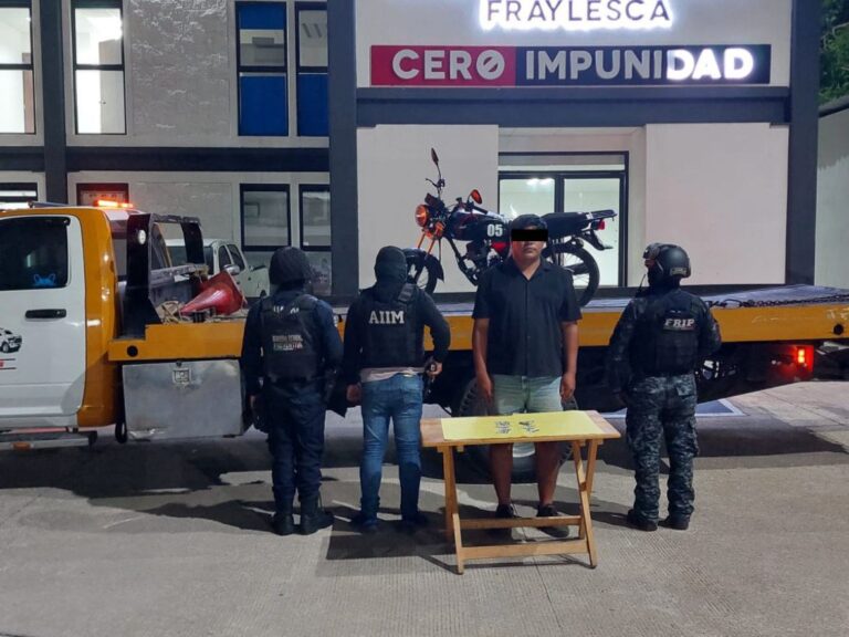 En Villacorzo, la FGE y SSP detienen a una persona por el delito contra la salud