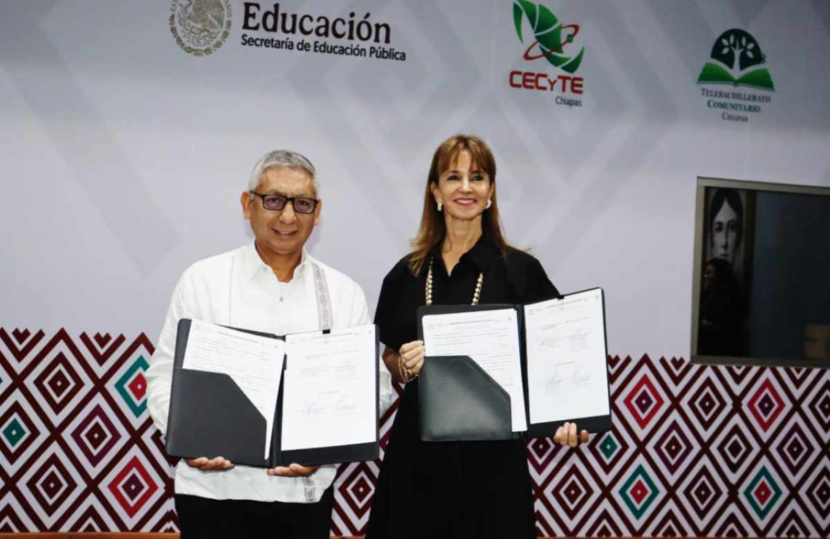 Secretaría de la Frontera Sur y Cecytech firman convenio para fortalecer la educación tecnológica y el desarrollo productivo
